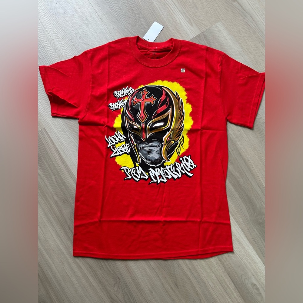 New WWE Rey Mysterio “Lucha Libre” RED T-Shirt Men’s M